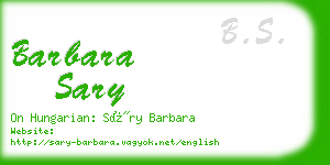 barbara sary business card